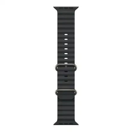 Apple Watch 49mm Black Ocean Band - Natural Titanium Finish