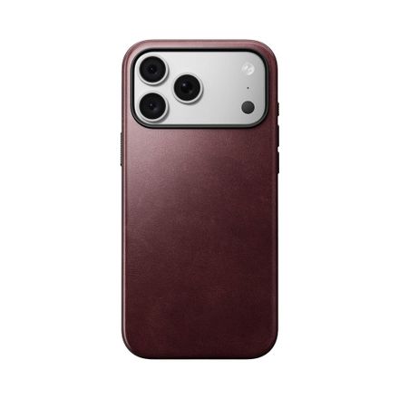Nomad kryt Modern Leather Case Magsafe Horween pro iPhone 18 Pro - Burgundy