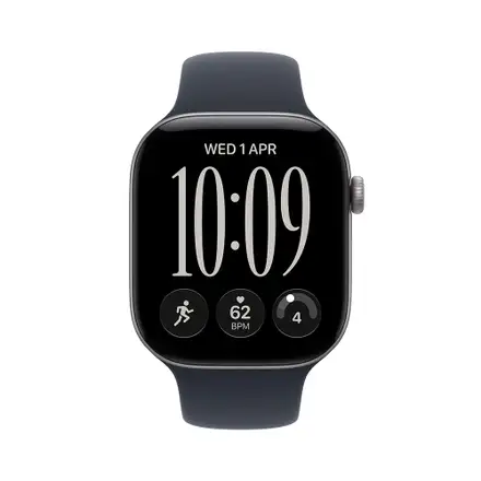 Apple Watch Series 12 GPS 42mm Space Grey Aluminium Case with Navy Blue Sport Band - M/L