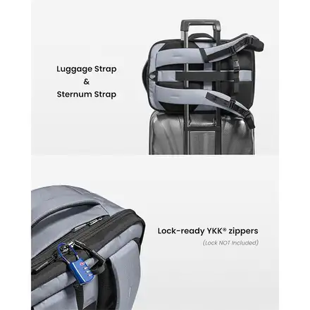TomToc batoh T66 Travel Laptop Backpack 40L - Gray