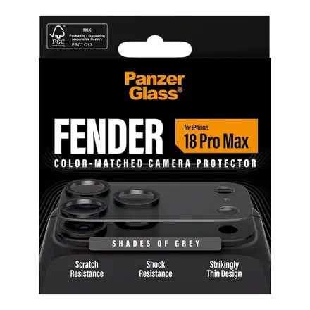 PanzerGlass Fender Camera Protection pre iPhone 18 Pro Max - Shades of Gray