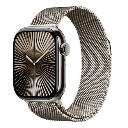 Apple Watch Series 10 GPS + Cellular 46mm Prírodný titán s prírodným milánskym ťahom - M/L *Rozbalený*