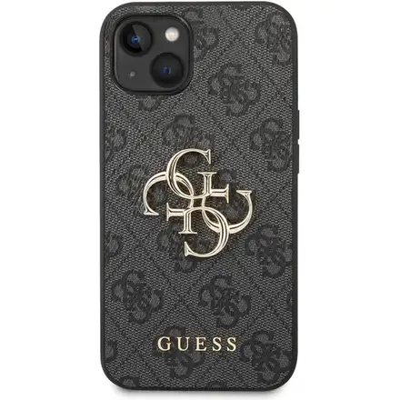 Guess PU 4G Metal Logo kryt iPhone 14 hnedý