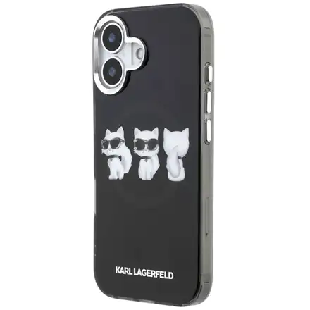 Karl Lagerfeld IML Choupette Trio Watercolor MagSafe kryt iPhone 17 čierny