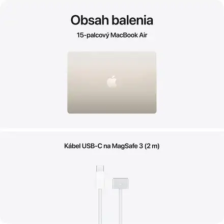 MacBook Air 15" Apple M5 10C CPU 10C GPU 24GB 1TB Hviezdny biely SK