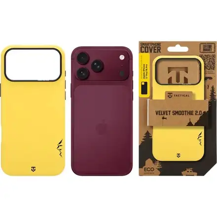 Tactical MagForce Velvet Smoothie 2.0 Kryt Apple iPhone 18 Pro/17 Pro žltý