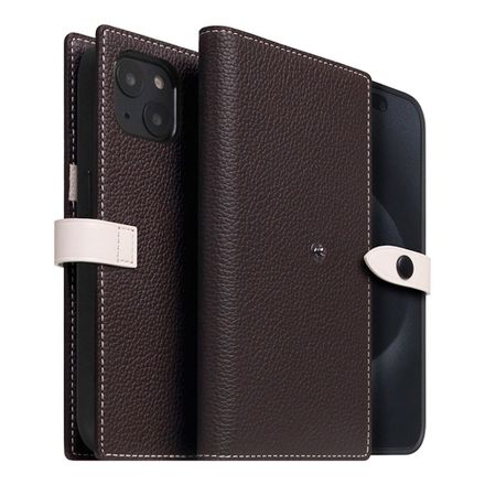 SLG Design puzdro D8 Magsafe Hybrid Full Grain Leather pre iPhone 15 Plus - Brown Cream