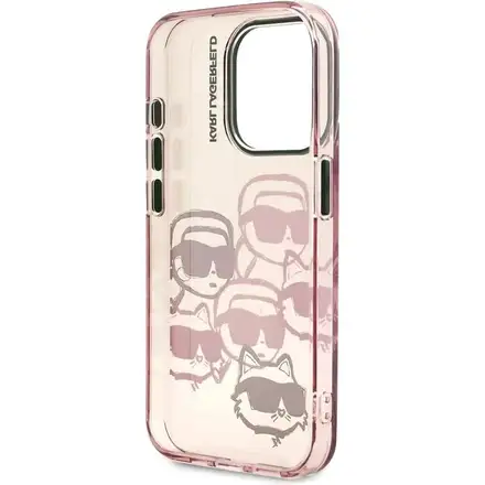 Karl Lagerfeld IML Multi K&CH Heads kryt iPhone 15 Pro Max ružový