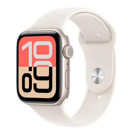 Apple Watch SE 3 GPS 44mm Hviezdny biely hliník s hviezdnym bielym športovým remienkom - S/M