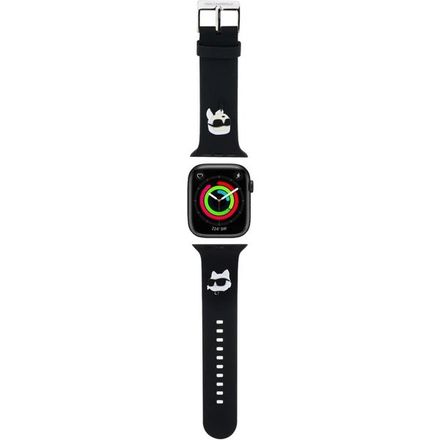Karl Lagerfeld Karl and Choupette Head NFT Remienok pre Apple Watch 38/40/41 čierny