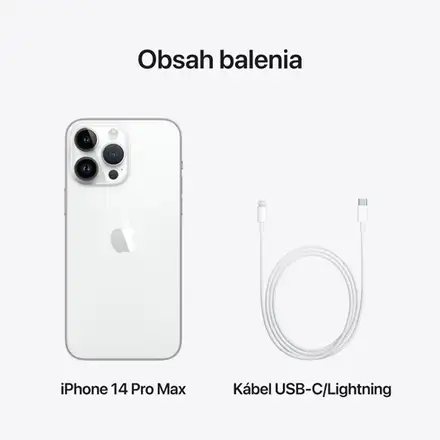 iPhone 14 Pro Max 128 GB strieborná *Použitý s DPH - Trieda B*