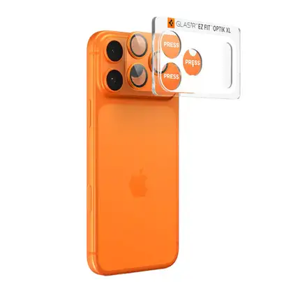 Spigen Glass tR EZ Fit Optik Pro XL pre iPhone 17 Pro - Orange