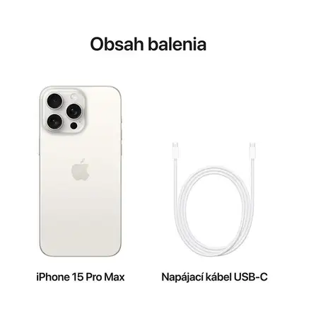 iPhone 15 Pro Max 256 GB biely titán *Trieda C*