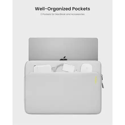 Tomtoc puzdro Light Sleeve pre Macbook Air 15" M2/M3/M4 - Light Gray