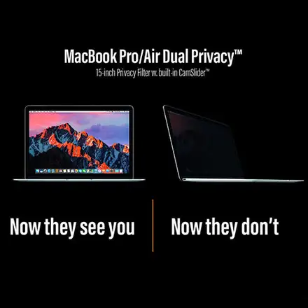 PanzerGlass ochranné sklo Dual Privacy pre Macbook Pro 15" - Black Frame