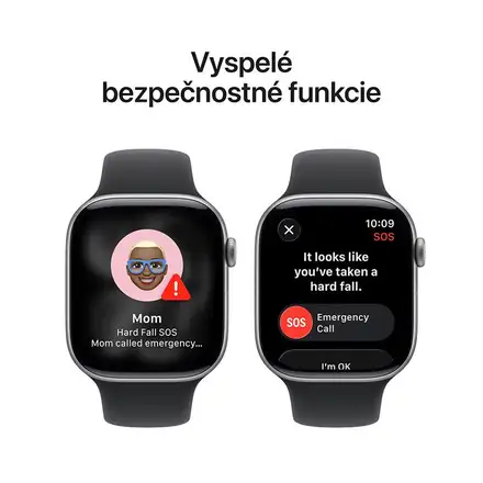Apple Watch Series 11 GPS 42mm Kozmický sivý hliník s čiernym športovým remienkom - M/L