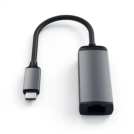 Satechi adaptér USB-C to Gigabit Ethernet - Space Gray Aluminium