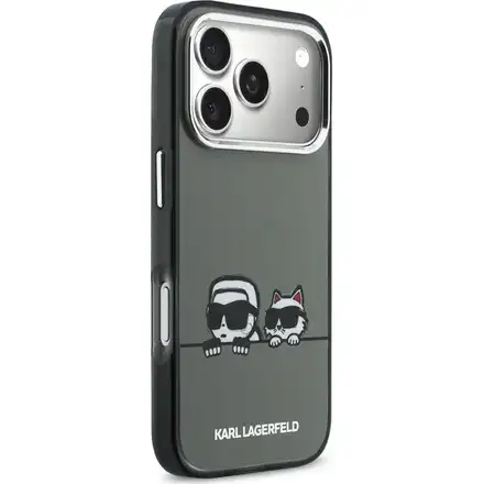 Karl Lagerfeld IML K&CH Heads Logo MagSafe MagSafe kryt iPhone 17 Pro Max čierny