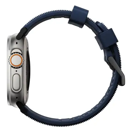 Nomad remienok Rugged Strap pre Apple Watch 44/45/49mm - Atlantic Blue/Black Hardware