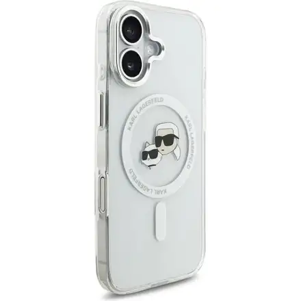 Karl Lagerfeld IML K&CH Heads Metal Frame MagSafe MagSafe kryt iPhone 17 priehľadná