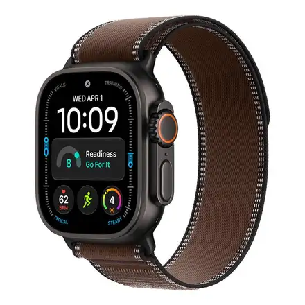 Apple Watch 49mm Dark Umber Trail Loop - S/M - Black Titanium Finish