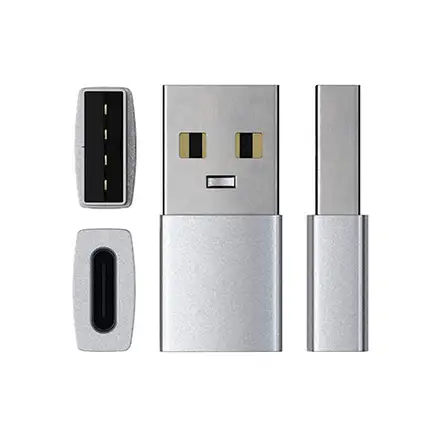 Satechi adaptér USB 3.0 to USB-C - Silver Aluminium