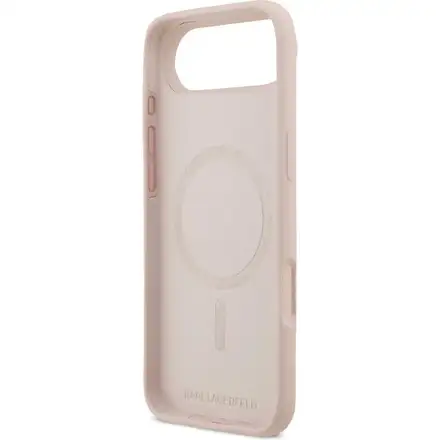 Karl Lagerfeld Liquid Silicone Karl and Choupette MagSafe kryt iPhone Air ružový