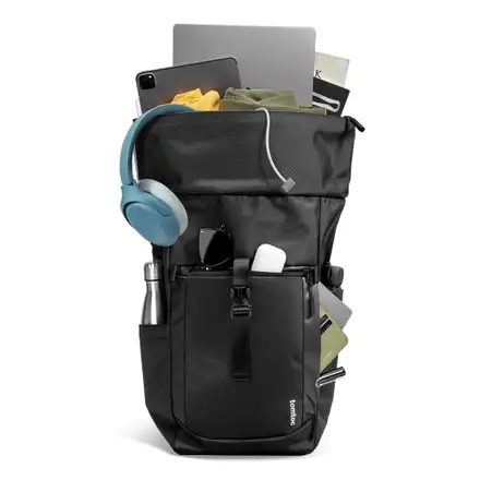 TomToc batoh Navigator T61 Rolltop Backpack L - Black