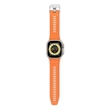Decoded remienok Sports Silicone Ultra Traction Strap pre Apple Watch 44-49mm - Apricot Crush Orange