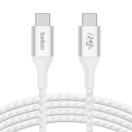 Belkin kábel Boost Charge Double-Braided USB-C to USB-C 1m 240W - White