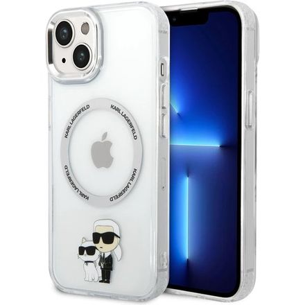 Karl Lagerfeld IML Karl and Choupette MagSafe kryt iPhone 15 priehľadný