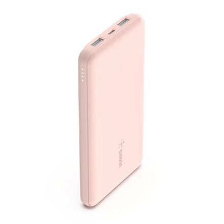 Belkin Boost Charge 3-Port Powerbank 10K + USB-A to USB-C kábel - Rose Gold