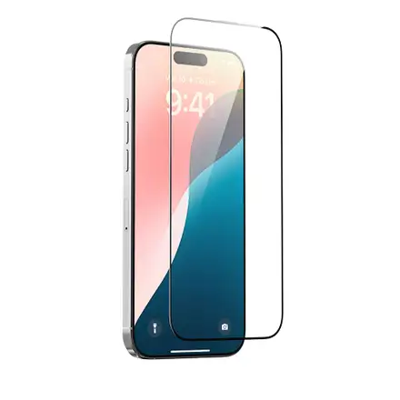 Devia ochranné sklo Van Series Anti-Static pre iPhone 16/15 - Black Frame
