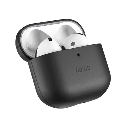 Epico Leather Case Airpods 4/Airpods 4 (ANC) - čierna