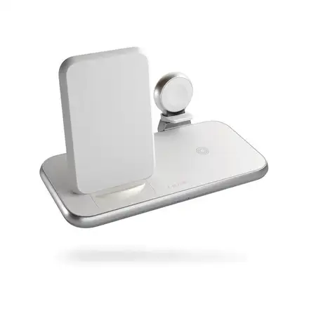 ZENS Aluminium 4 in 1 Stand Wireless Charger with 45W USB PD White *Poškodený obal*