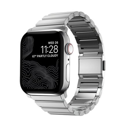 Nomad remienok pre Apple Watch 44-49 mm - Steel Band/Silver Hardware