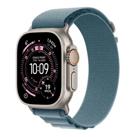 Apple Watch Ultra 3 GPS + Cellular 49mm Prírodný titán so svetlo modrým alpským ťahom - S
