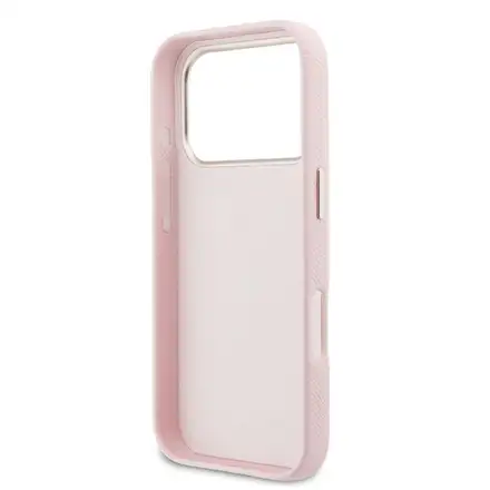 Guess PU Resin Logo kryt iPhone 17 Pro ružový
