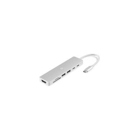 Aiino - Stream 7-in-1 hub for MacBook Neo - Silver