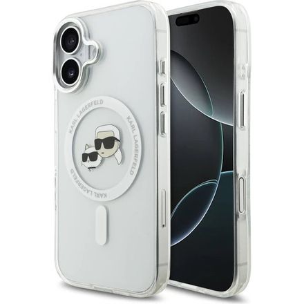 Karl Lagerfeld IML K&CH Heads Metal Frame MagSafe MagSafe kryt iPhone 17 priehľadná