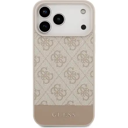 Guess PU 4G Stripe kryt iPhone 17 Pro ružový