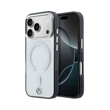 Mercedes PC/TPU Star Pattern MagSafe iPhone 18 Pro čierny