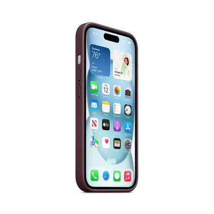iPhone 15 FineWoven Case with MagSafe - Mulberry