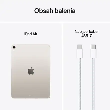 iPad Air 11" Wi-Fi + Cellular 128GB Hviezdny biely (2025)