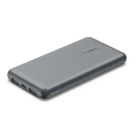 Belkin Boost Charge 3-Port Powerbank 10K + USB-A to USB-C kábel - Space Gray