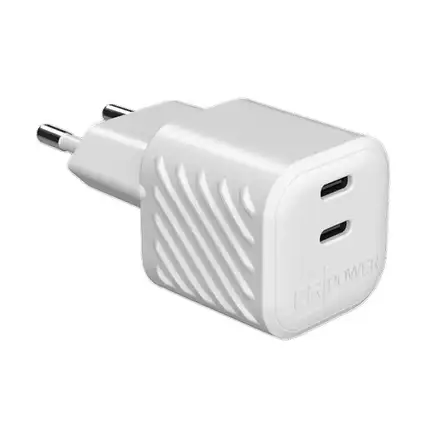 ER POWER 45W Dual Mini GaN Charger - White
