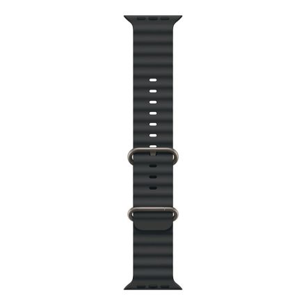 Apple Watch 49mm Black Ocean Band - Natural Titanium Finish