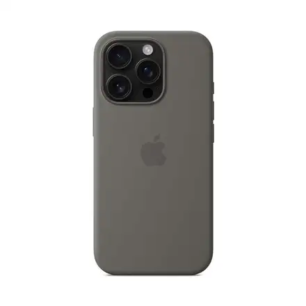 iPhone 16 Pro Silicone Case with MagSafe - Stone Gray