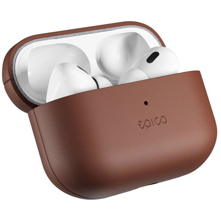 Epico Leather Case pre Airpods Pro 3 - hnedá