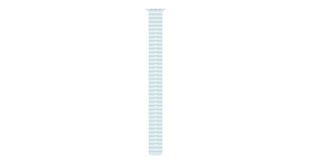 Apple Watch 49mm Ice Blue Ocean Band Extension - Natural Titanium Finish